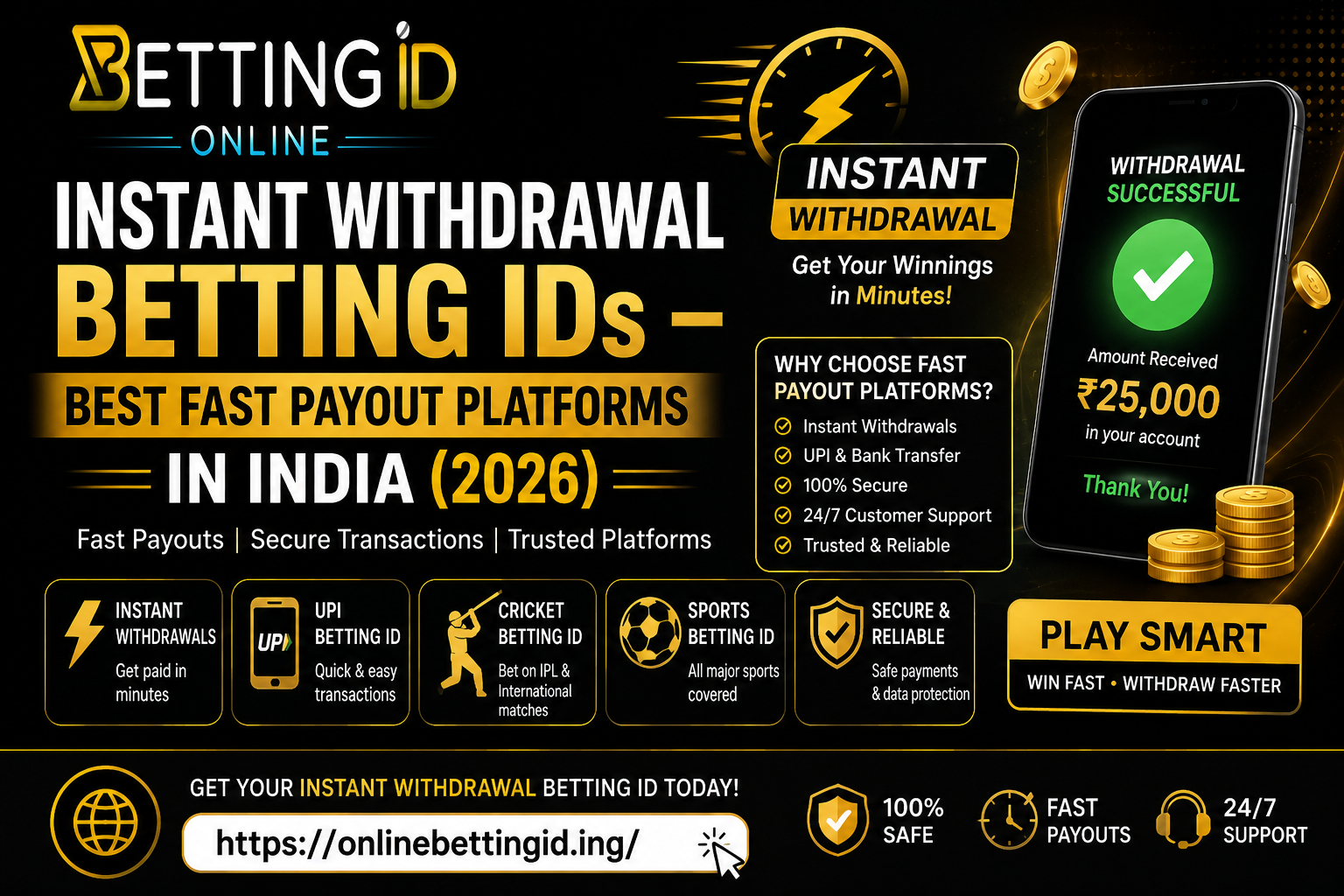 Instant Withdrawal Betting IDs – Best Fast Payout Platforms 2026